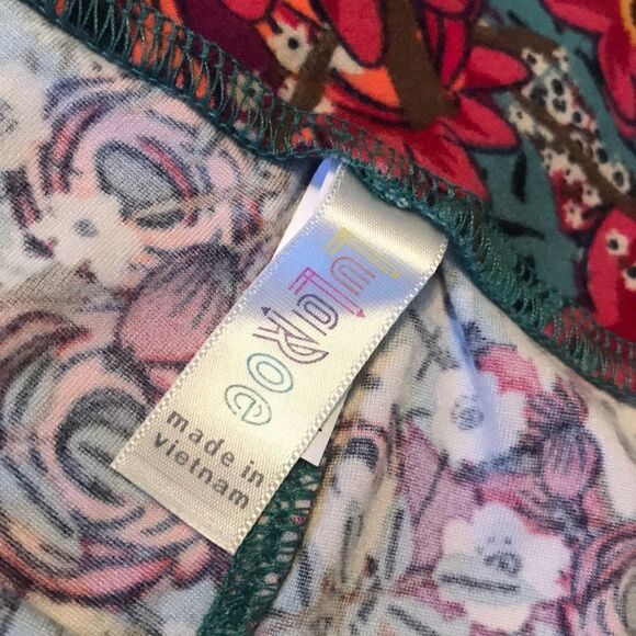 LuLaRoe Floral Print Leggings - One Size - Picture 6 of 7